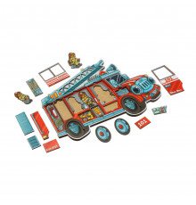 Деревянный пазл-сортер "Мишки-пожарные" Ubumblebees (ПСФ005) PSF005, 18 деталей