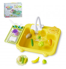 Детская игрушечная кухня WD-801A, мойка, льется вода 16 предметов