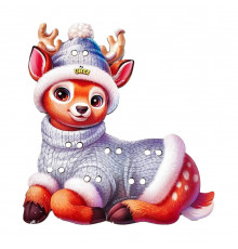 Деревянная игрушка-шнуровка "Олененок" (ПСД278) PSD278, 24 детали 20 задач