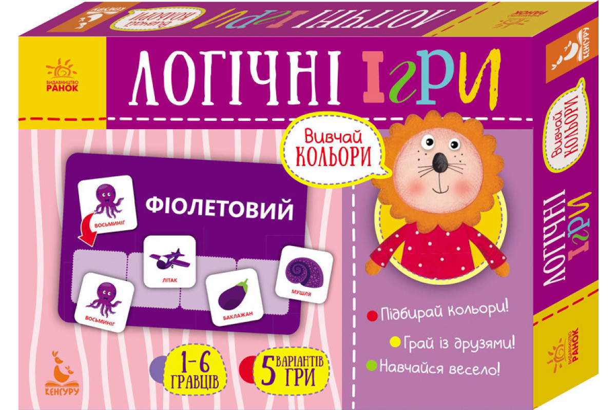 Дитячі логічні ігри "Вивчай кольори" 918001, 24 картки укр. мовою