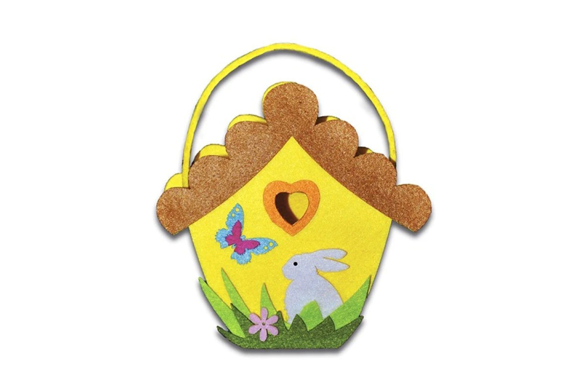 Набір для творчості "Зроби сам кошик з фетру Хатинка" 120106