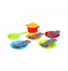 Игровой набор Посуды "Маринка 10" 1646TXK 4 тарелочки со столовыми приборами