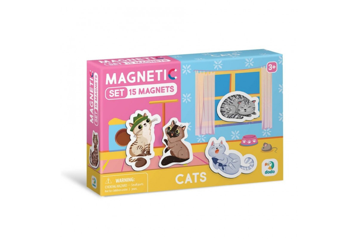 Набір магнітів "Котики" 200258, 15 елементів в комплекті