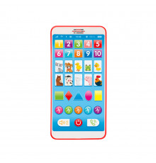 Детский развивающий Телефон M 3675, 20 стишков, 5 песен, цифры Красный