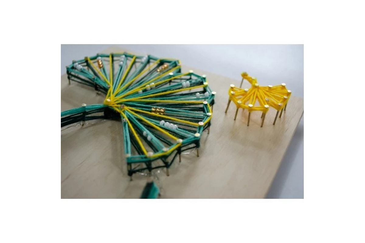 Набор стринг-арт "Малахитовый танец" ABC-029 деревянная основа