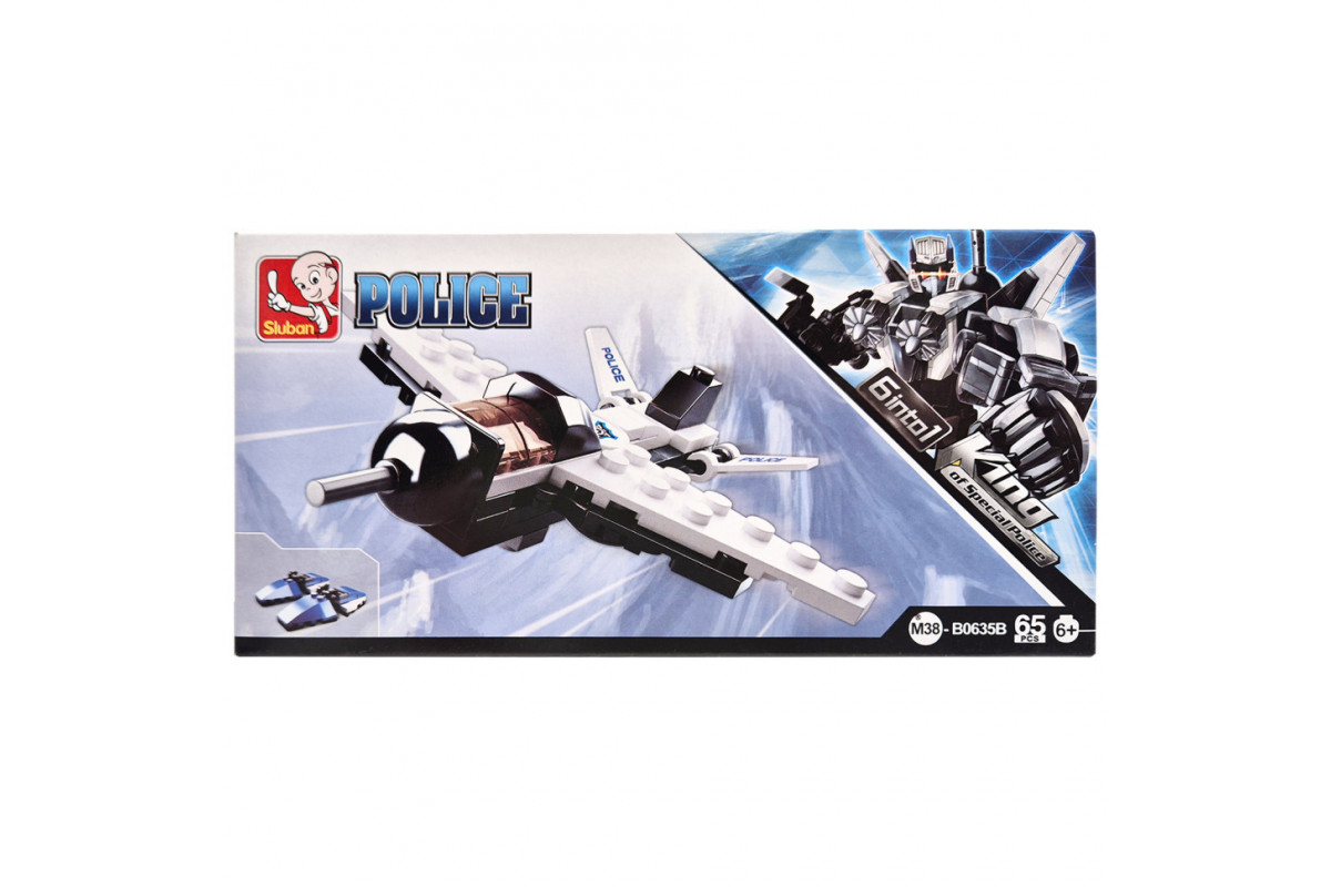 Детский конструктор Полицейская серия Police SLUBAN M38-B0635-2, 65 деталей