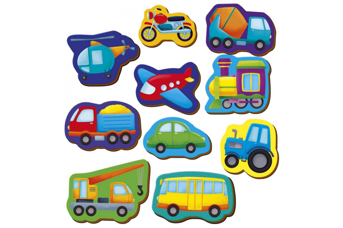 Дитячий набір магнітів "Транспорт" VT3106-35, 10 магнітів