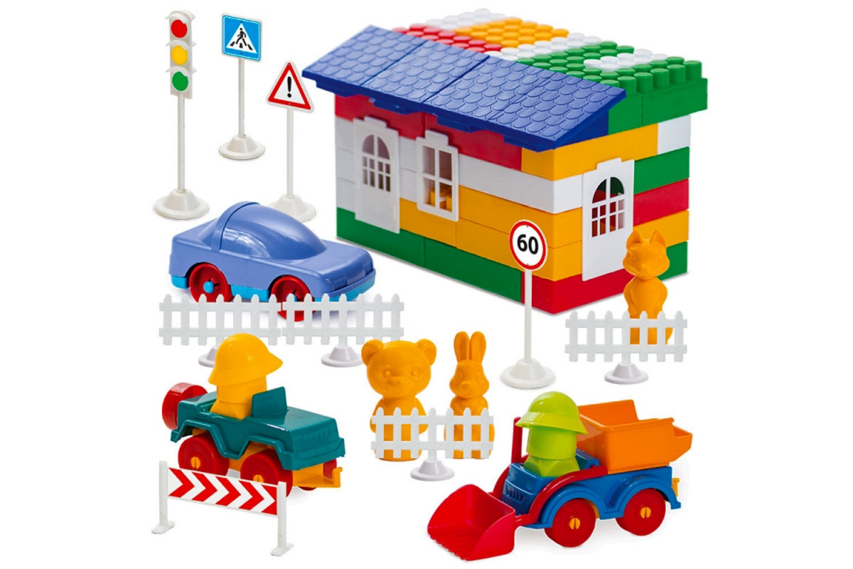 Детский конструктор "Лидер" №5 1-054, 200 крупных деталей