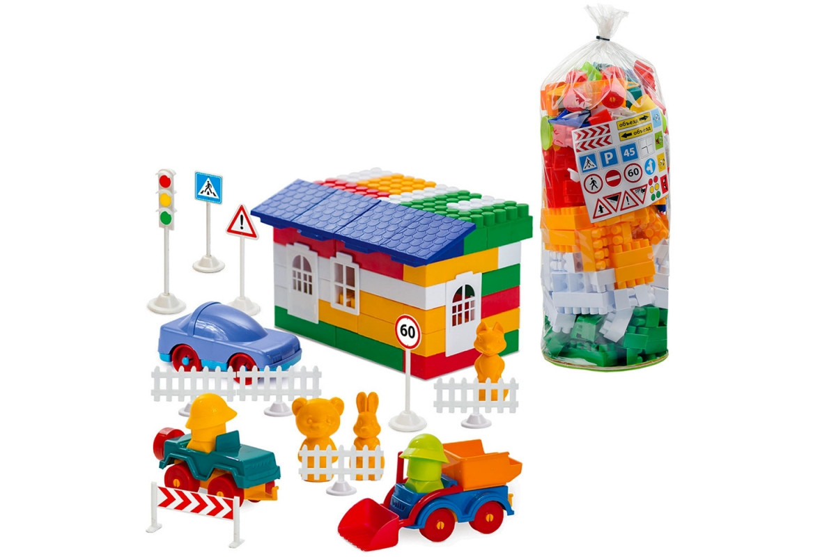 Детский конструктор "Лидер" №5 1-054, 200 крупных деталей