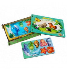 Настільна розвиваюча гра "Лото: у світі тварин" Ubumblebees (ПСФ046) PSF046, 48 фігурних фішок