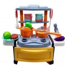 Детская игрушечная кухня 899-1 звук, свет, посуда, продукты