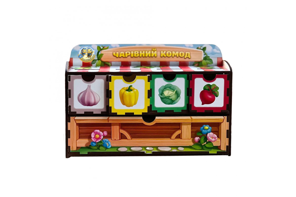 Дерев'яна настільна гра "Рахунок -1" Ubumblebees (ПСД069) PSD069 сортер-комодик