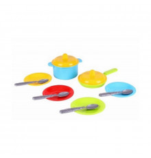 Игровой набор Посуды "Маринка 2" ТехноК" 0694TXK 4 тарелочки со столовыми приборами