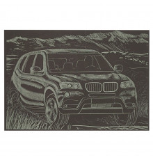 Гравюра А5 "Джип" ГрА5з-11 эконом вариант в пакете 21 х 14,8 см