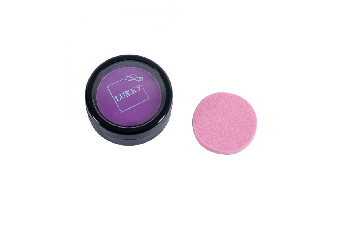 Детский пудровый мел для волос T11913 со спонжем, фиолетовый