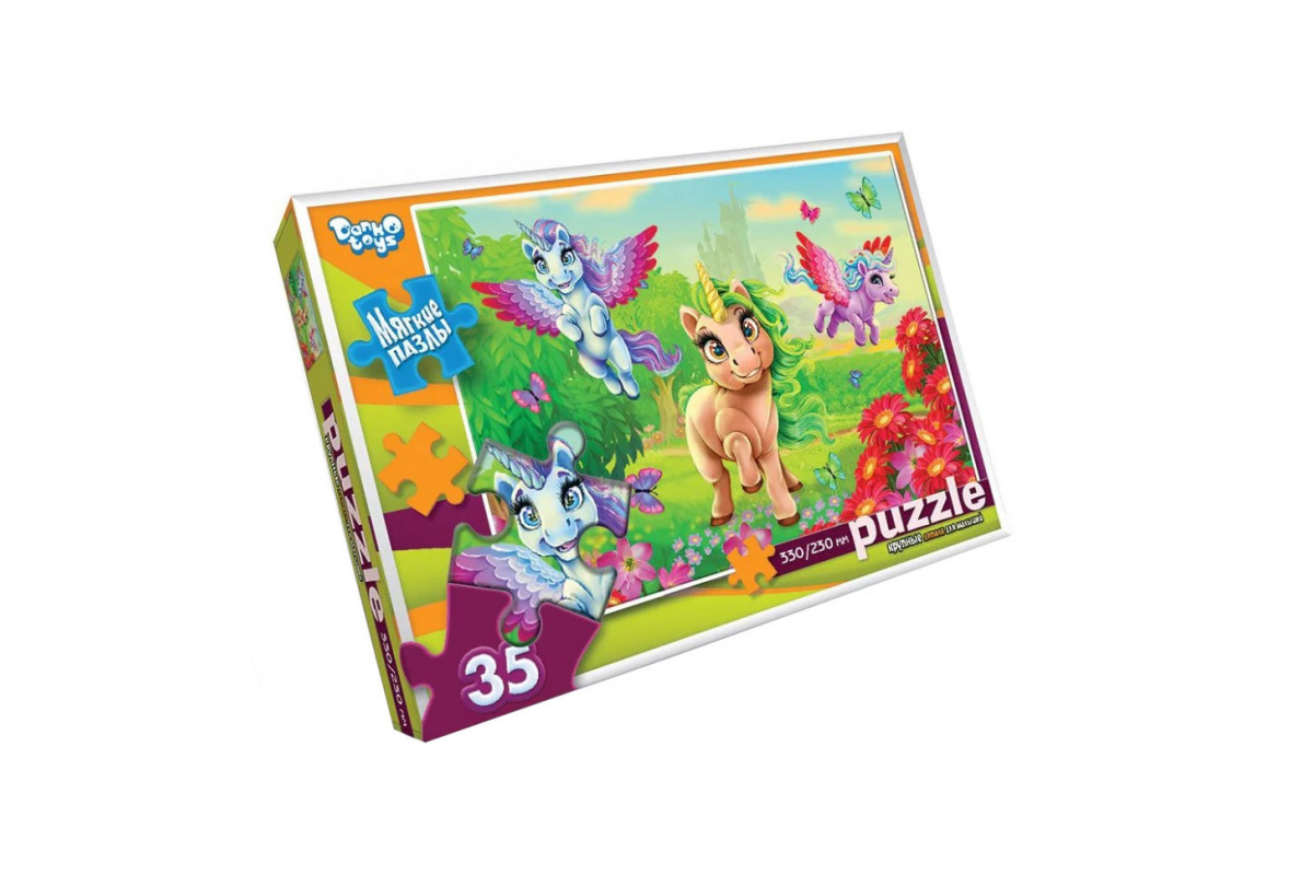 Мягкие пазлы "Единороги" S35-10-06, 35 элементов