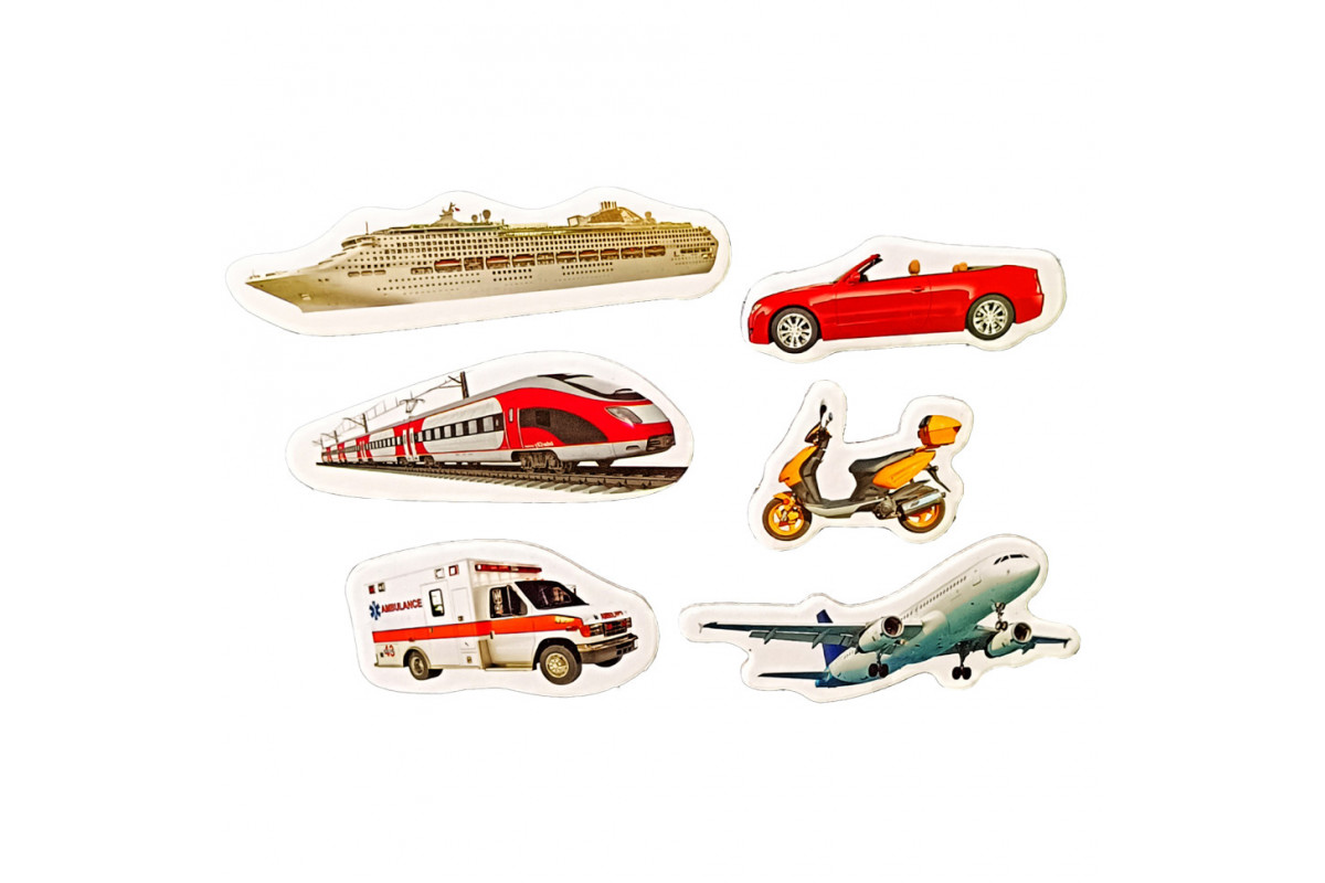 Дитячий набір магнітів "Транспорт" ML4032-28 в наборі 6 магнітів