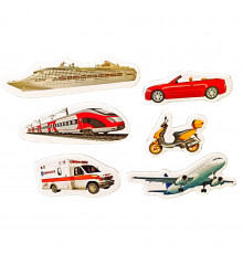 Детский набор магнитов "Транспорт" ML4032-28 в наборе 6 магнитов