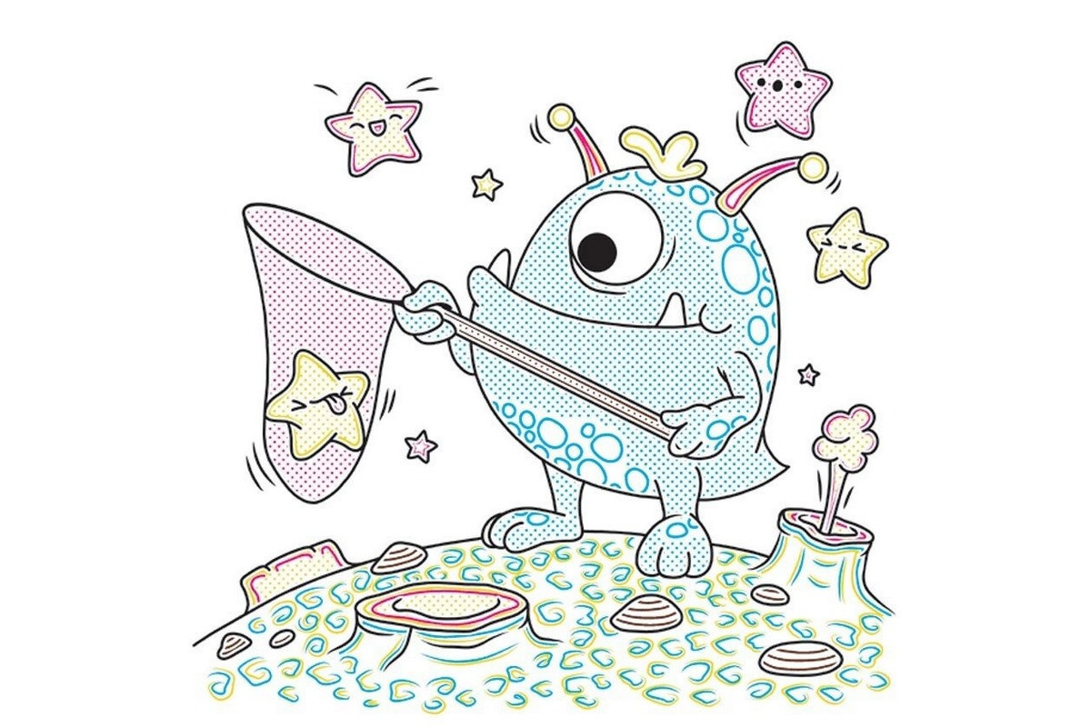 Детская книга-раскраска "В космосе" 1806012, 12 страниц