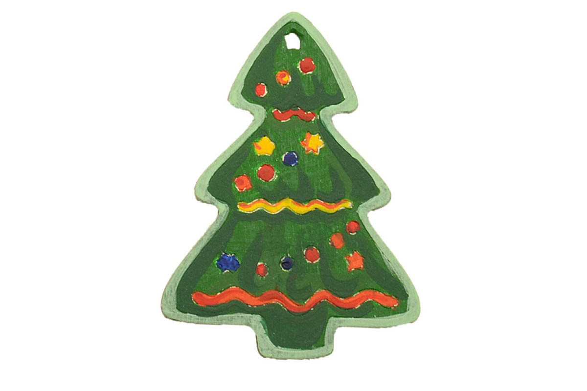 Набор для творчества новогодний Роспись акриловыми красками "Шар и елка" Умняшка НГ-002/4