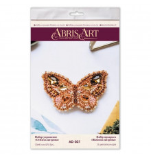Набор для вышивания бисером украшения "Отблеск цитрина" AD-031 на натуральном холсте