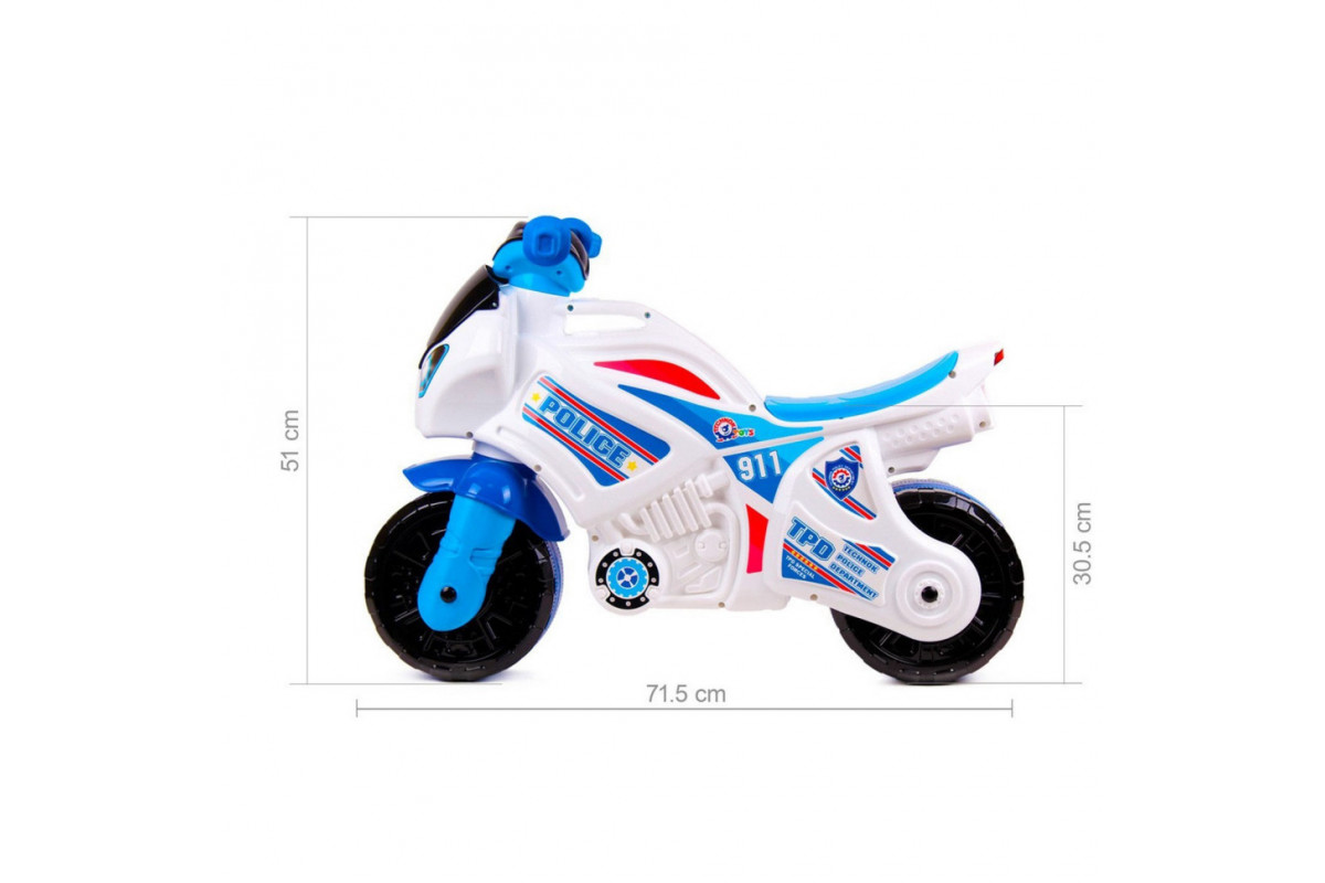 Каталка-беговел "Мотоцикл" Police ТехноК 5125TXK Белый