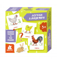 Логические цепочки "Малыши животные и их семьи" 1782001 на украинском языке