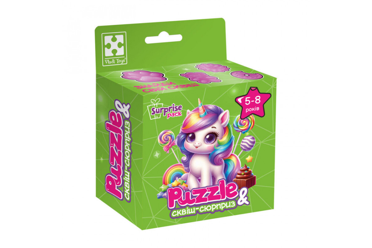 Детские пазлы с сюрпризом "Единорожка"2 VT8030-02, 180 деталей