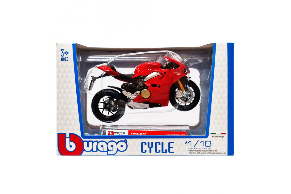 Детская модель Мотоцикла "DUCATI Panigale V4" Bburago 18-51030-5 масштаб 1:18