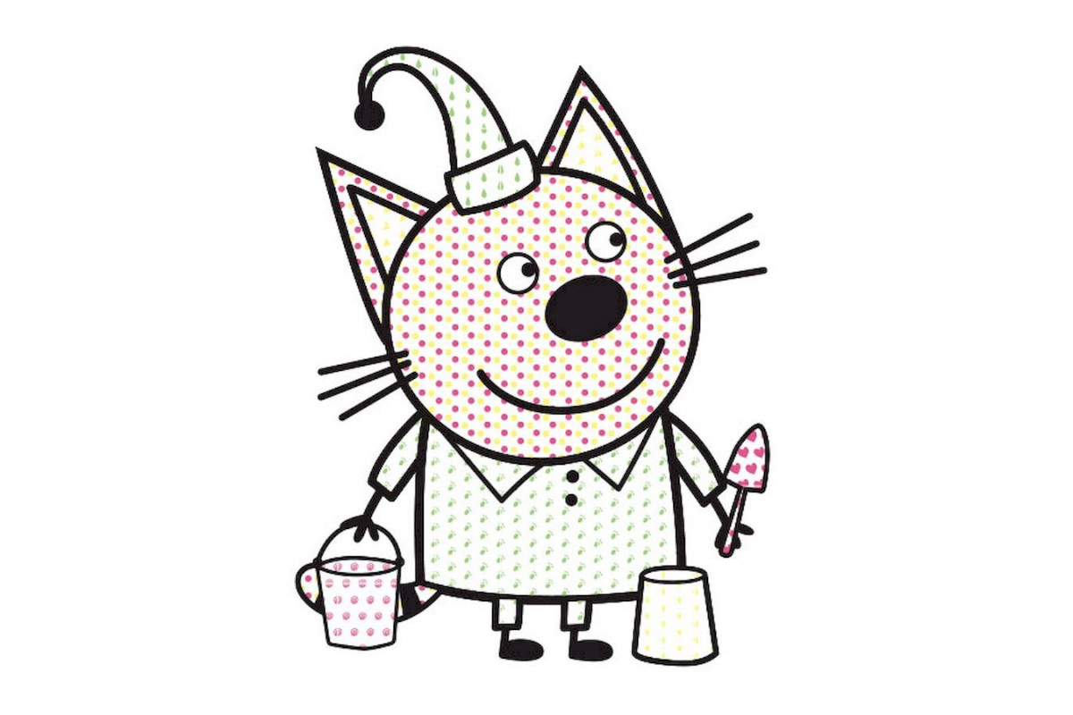 Водяная раскраска Три Кота. Пляж 1370007 Цветной Буль