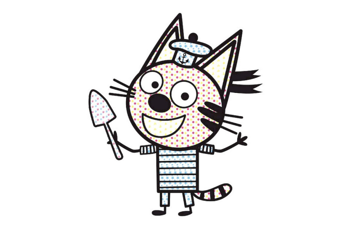 Водяная раскраска Три Кота. Пляж 1370007 Цветной Буль