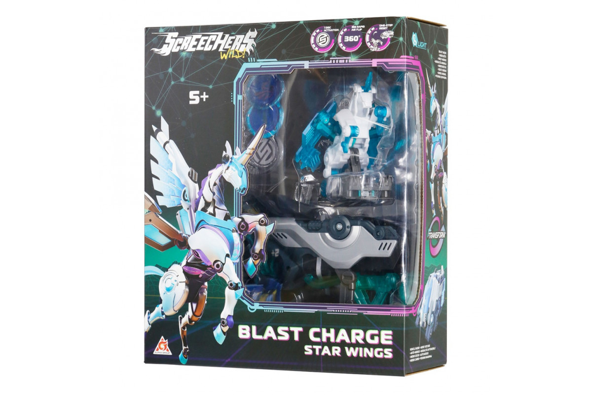 Дитячий ігровий набір S5 L1 СТАР ВІНГС Screechers Wild! EU686113 запускач-бластер, машинка-трансформер