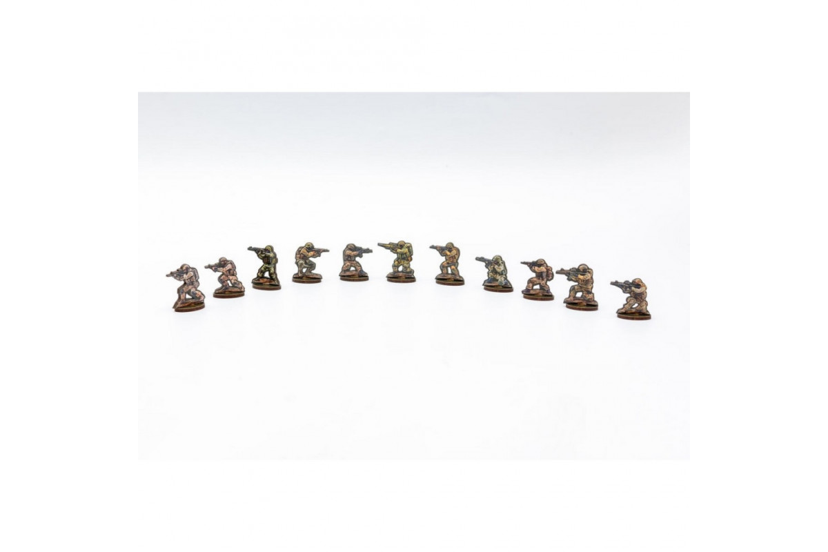 Набір дерев'яних фігурок "Солдатики" Puz-22933, 15 фігурок