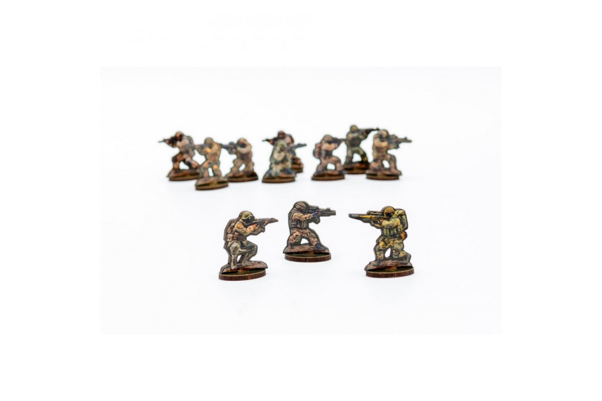 Набір дерев'яних фігурок "Солдатики" Puz-22933, 15 фігурок