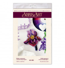 Набор для вышивки бисером украшения "Аметистовый ирис" AD-200 на натуральном холсте
