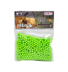 Пластиковые пульки (шарики) для детского оружия 1-153, 6 мм 500 шт Салатовый