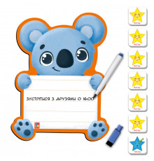 Магнитная доска "Коала" с маркером Vladi Toys VT3601-23 (укр.)