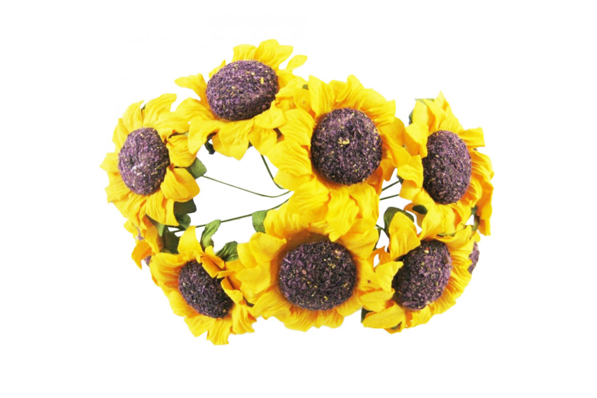 Декоративний соняшник для творчості KV-735 пучок 10 штук