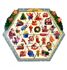 Розвиваючий пазл-вкладиш "Новорічна головоломка" (ПСД234) PSD234, 24 елементи