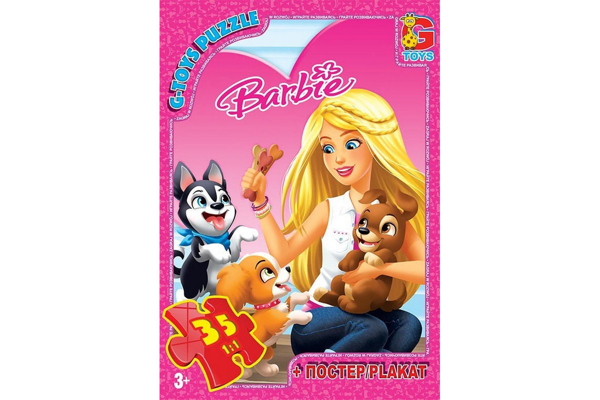Детский пазл "Barbie" BA017 плакат 35 элементов