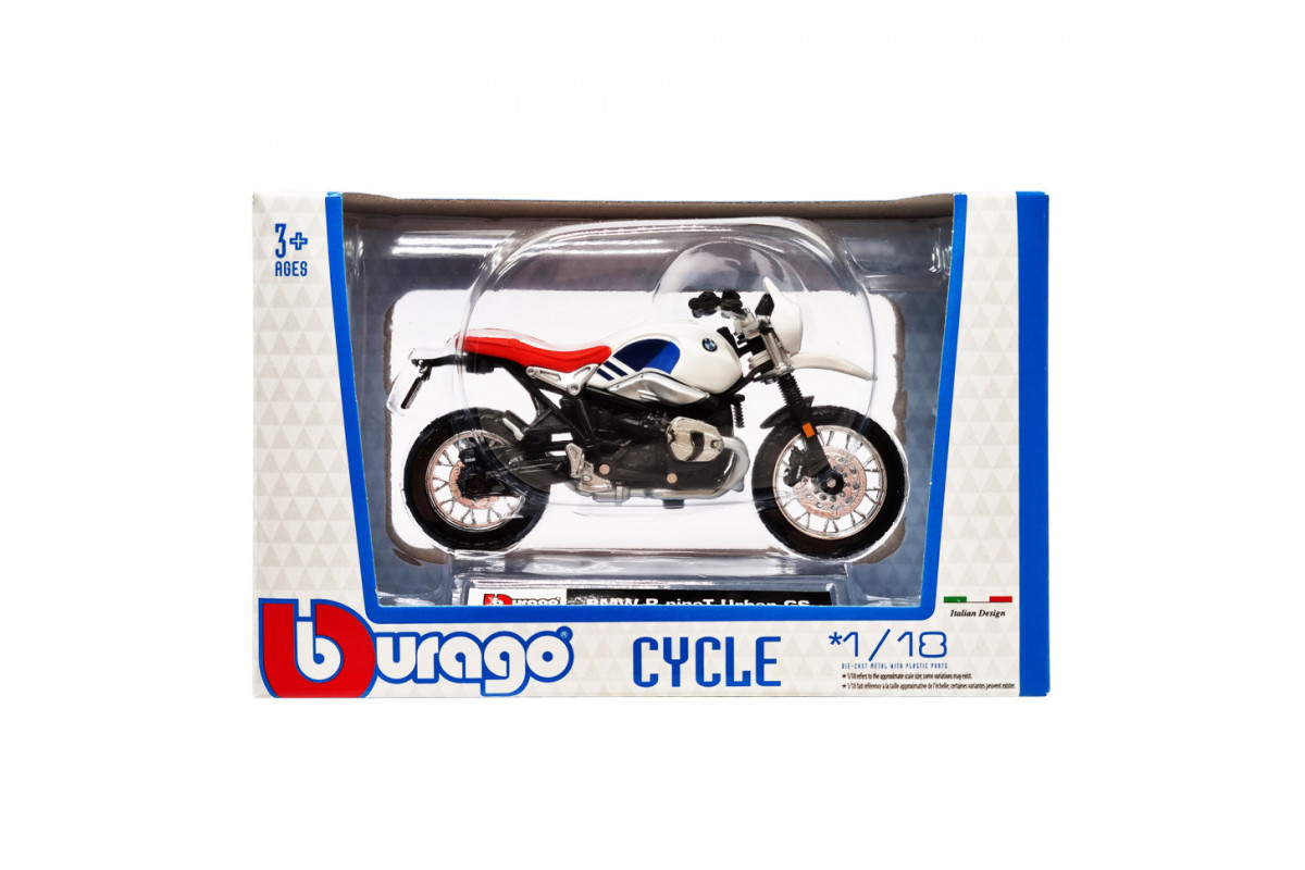 Детская модель Мотоцикла "BMW R nineT Urban GS" Bburago 18-51030-6 масштаб 1:18