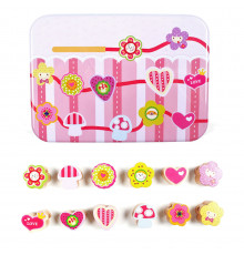 Деревянная игрушка Шнуровка Bambi MD 2334 в металлическом пенале Сердечки