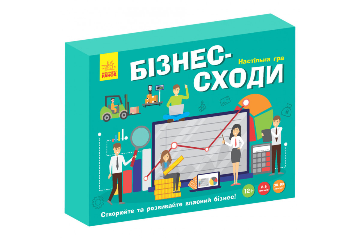 Настольная игра "Бизнес-лестница" РЛ902037У кубик, 5 фишек игроков