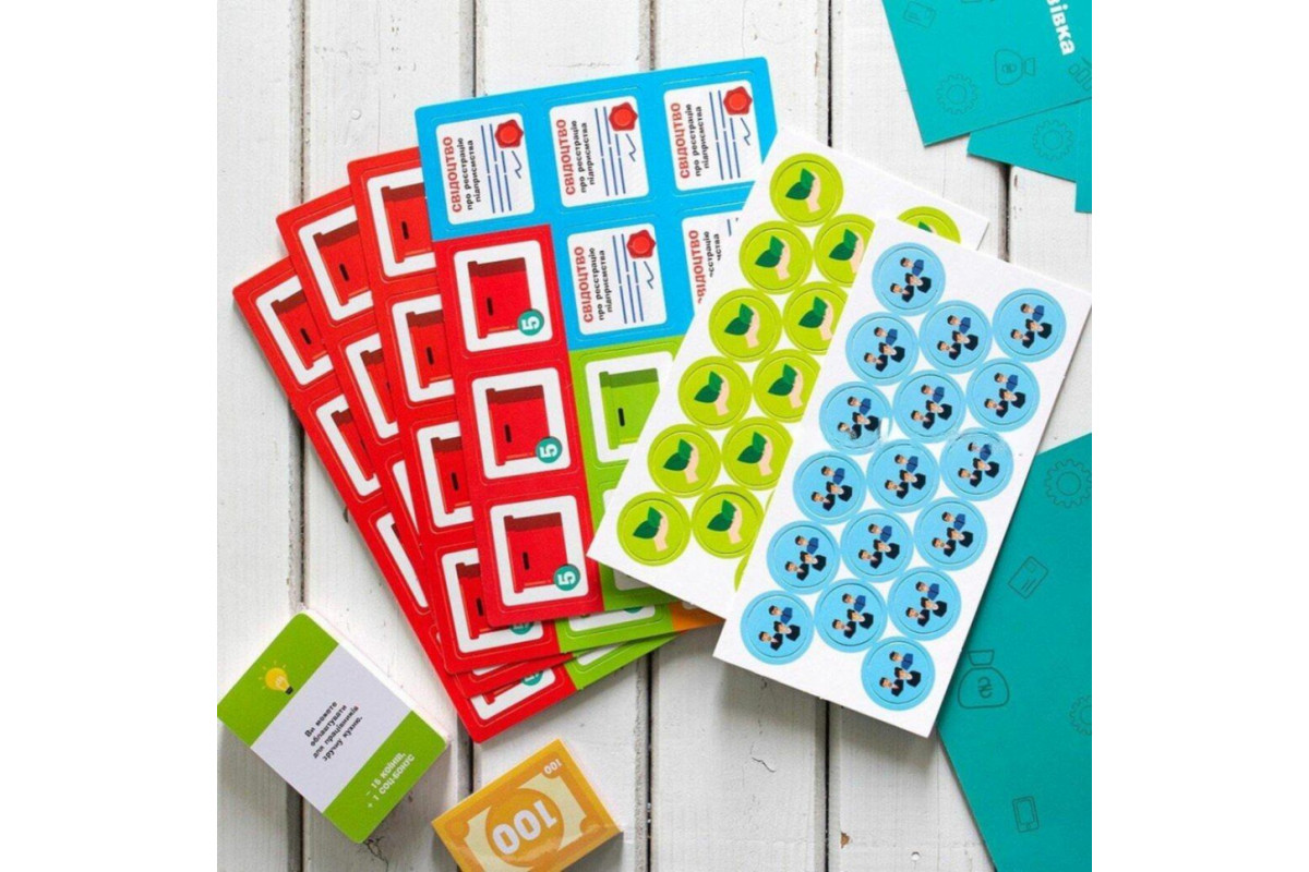 Настольная игра "Бизнес-лестница" РЛ902037У кубик, 5 фишек игроков