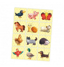 Настольная развивающая игра-пазл "Животные" Ubumblebees (ПСФ071) PSF071, 12 картинок-половинок