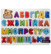 Деревянный пазл-вкладыш "Азбука" 3240-01-001 размер 29х39 см
