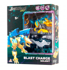 Детский игровой набор S5 L1 СОЛЕНТ Screechers Wild! EU686114 запускатель-бластер, машинка-трансформер