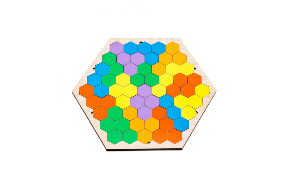 Настольная развивающая игра-пазл "Шестиугольник" Арт-22079, 20 элементов