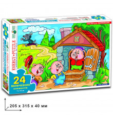 Гра-пазл "Троє поросят" Упаковка: коробка 82098 24 ел