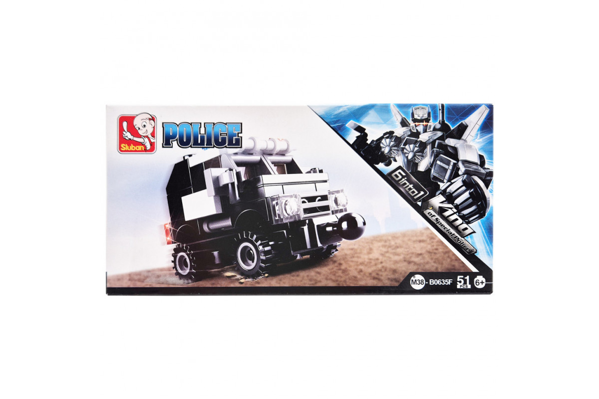 Детский конструктор Полицейская серия Police SLUBAN M38-B0635-6, 51 деталь